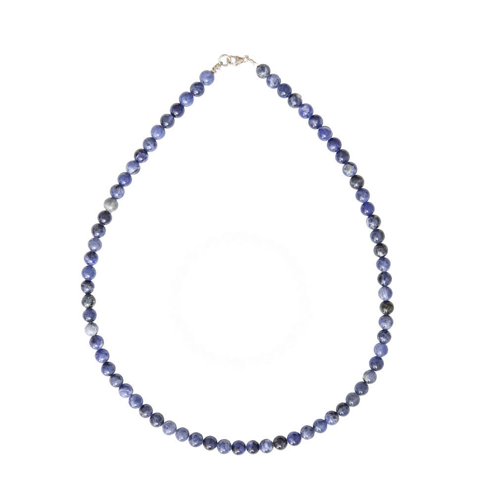 collier sodalite pierres boules 6mm