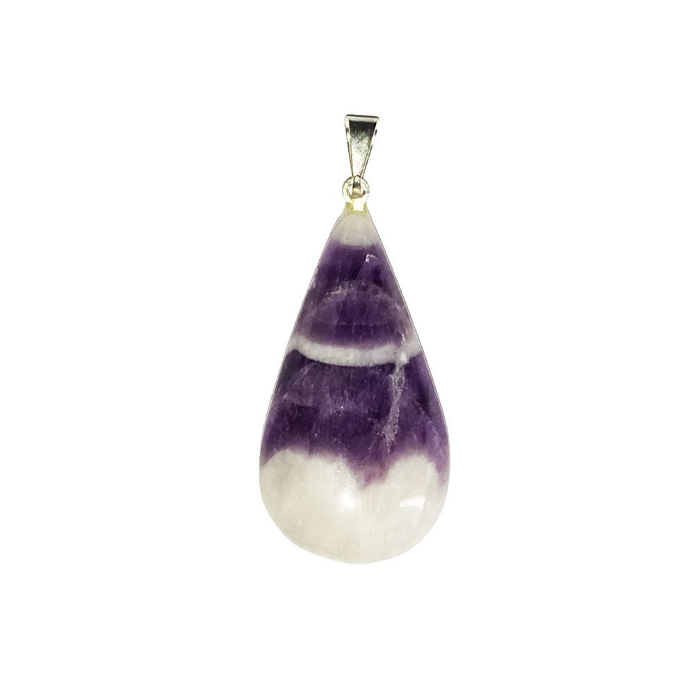 pendentif améthyste opaque goutte