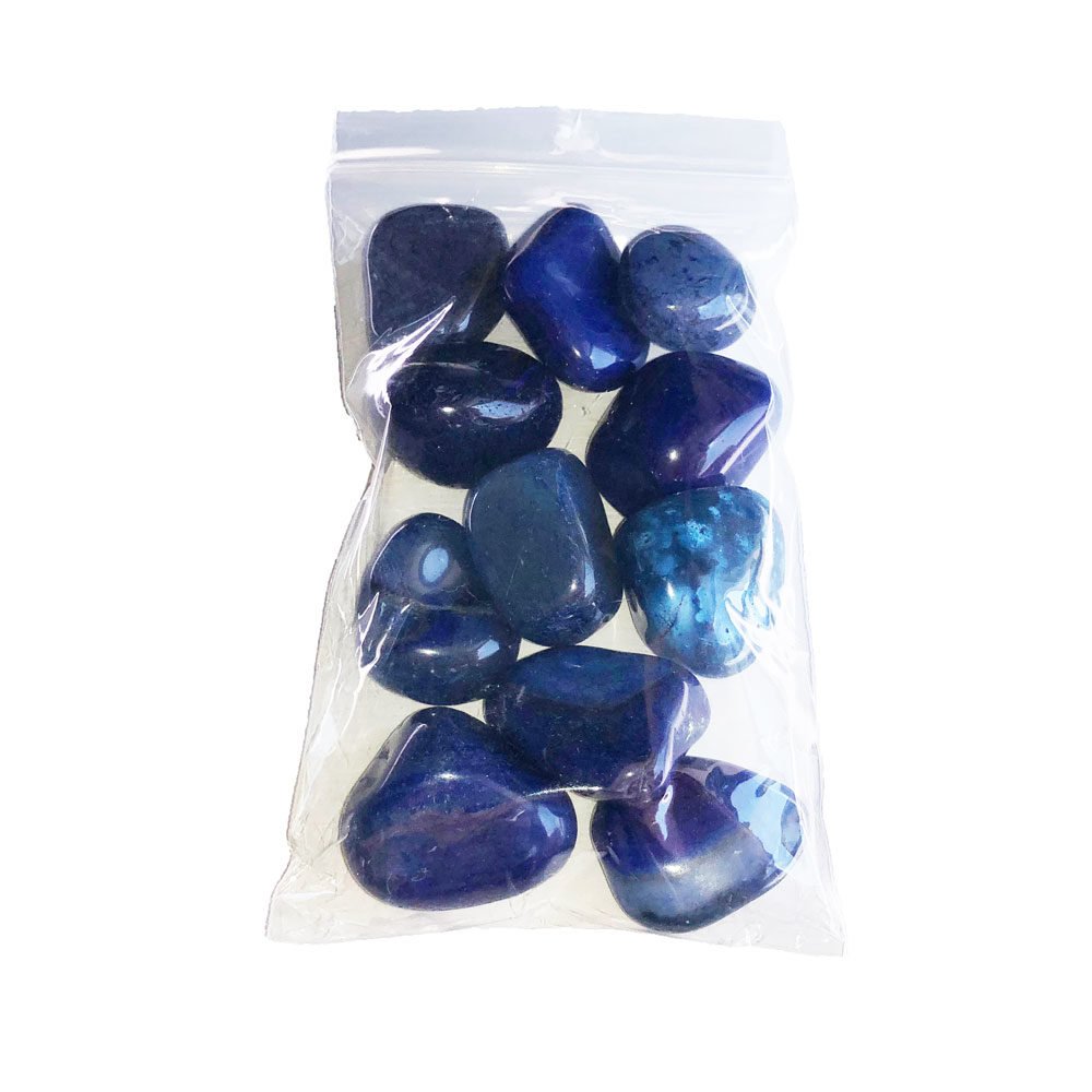 sachet pierres roulées agate bleue 250grs