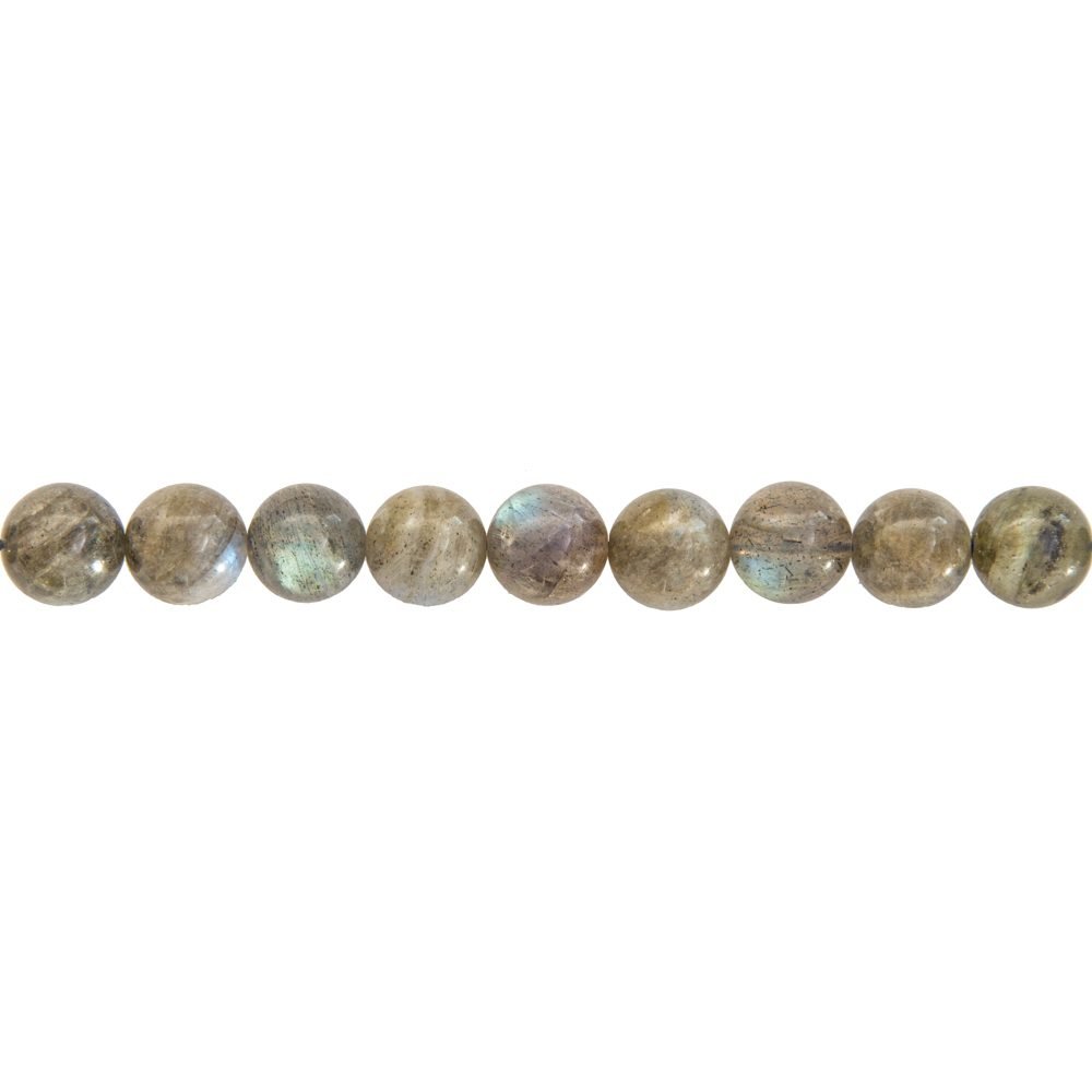 fil labradorite pierres boules 10mm