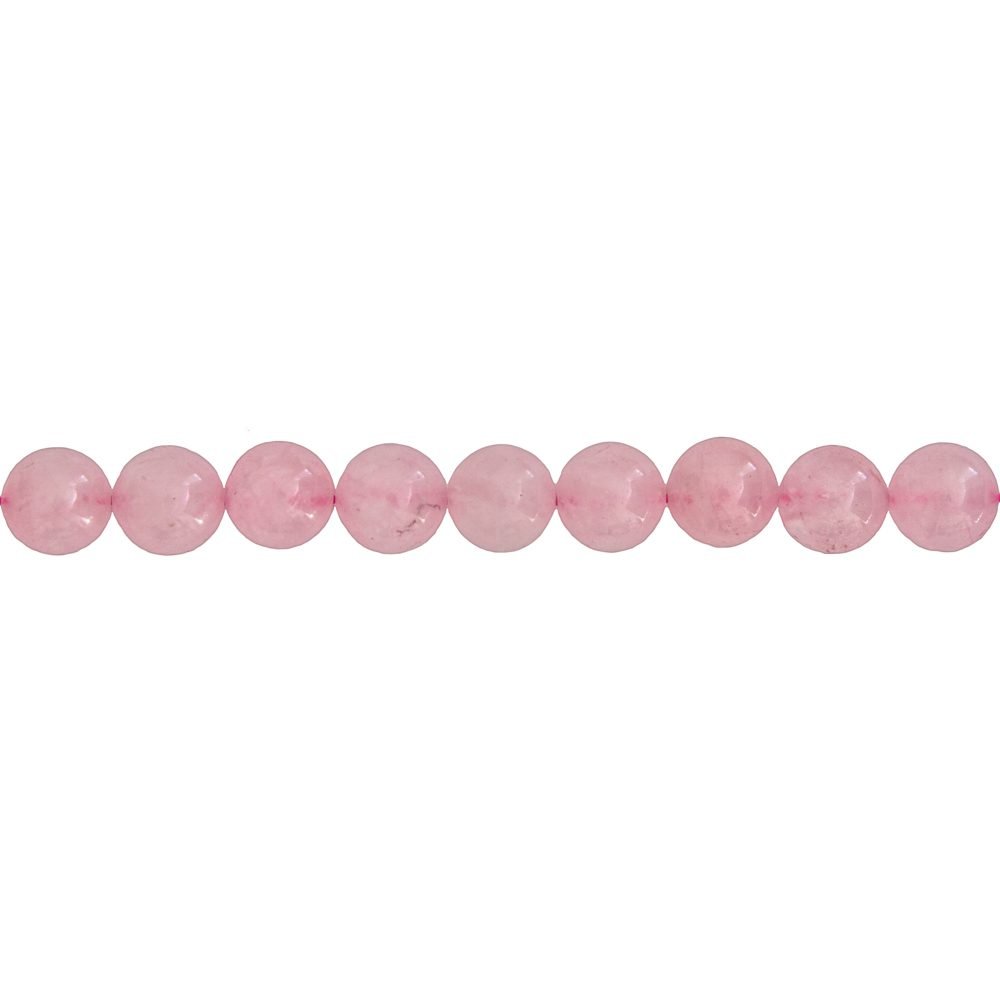 fil quartz rose pierres boules 10mm