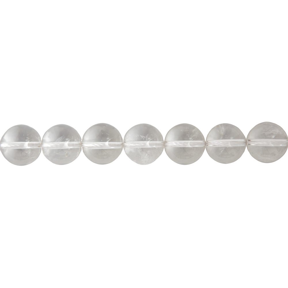 fil cristal de roche pierres boules 14mm