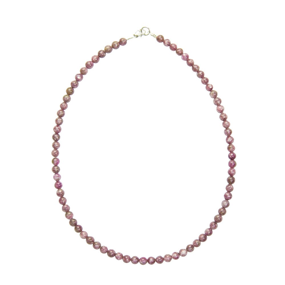 collar turmalina rosa piedras bolas 6mm