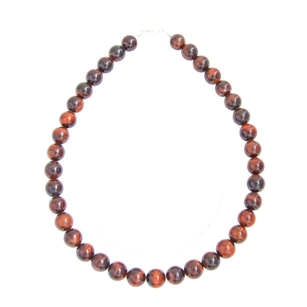 collier oeil de taureau pierres boules 12mm