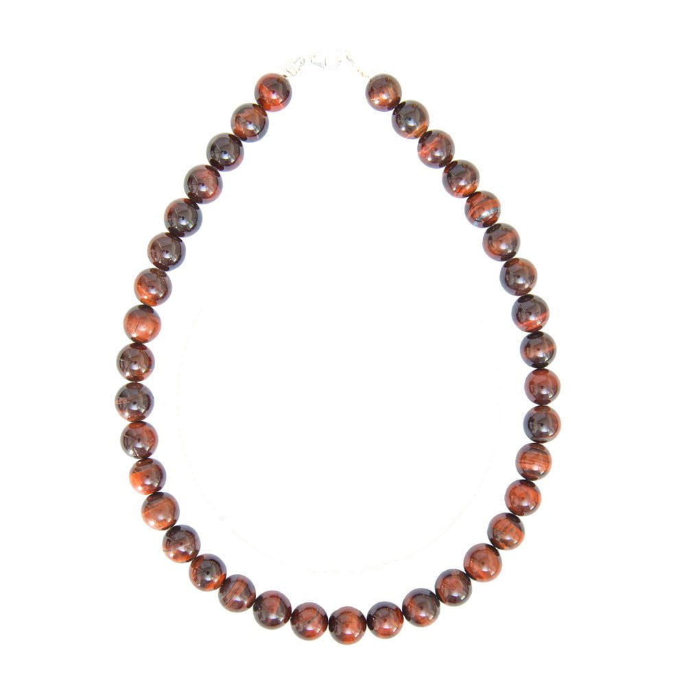 collier oeil de taureau pierres boules 12mm