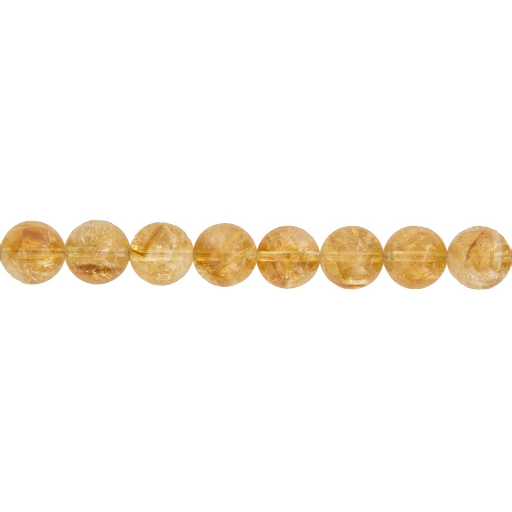 fil citrine pierres boules 12mm