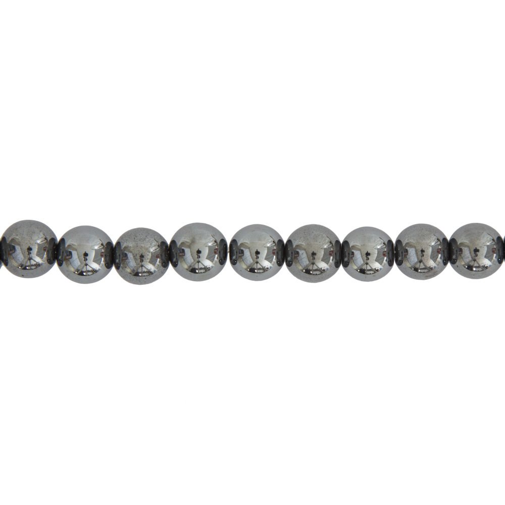 fil hématite pierres boules 10mm