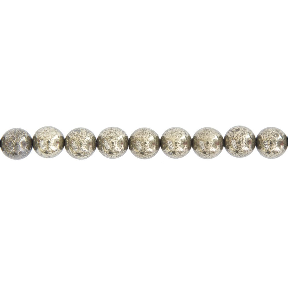 fil pyrite de fer pierres boules 10mm