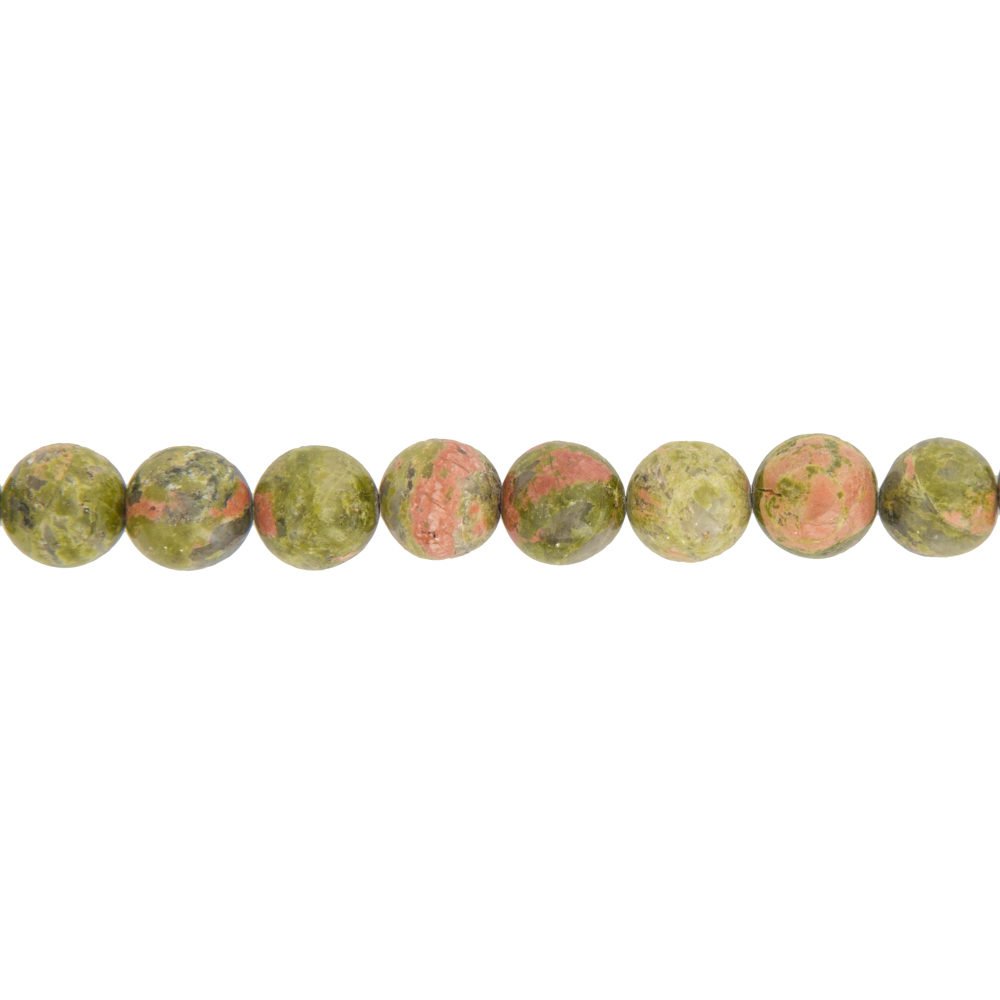 fil unakite pierres boules 12mm