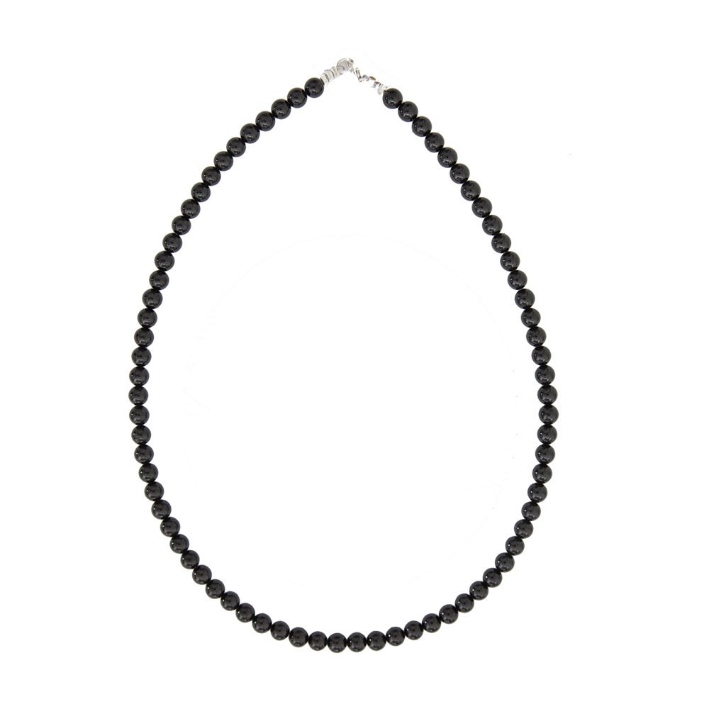 collier tourmaline noire pierres boules 6mm