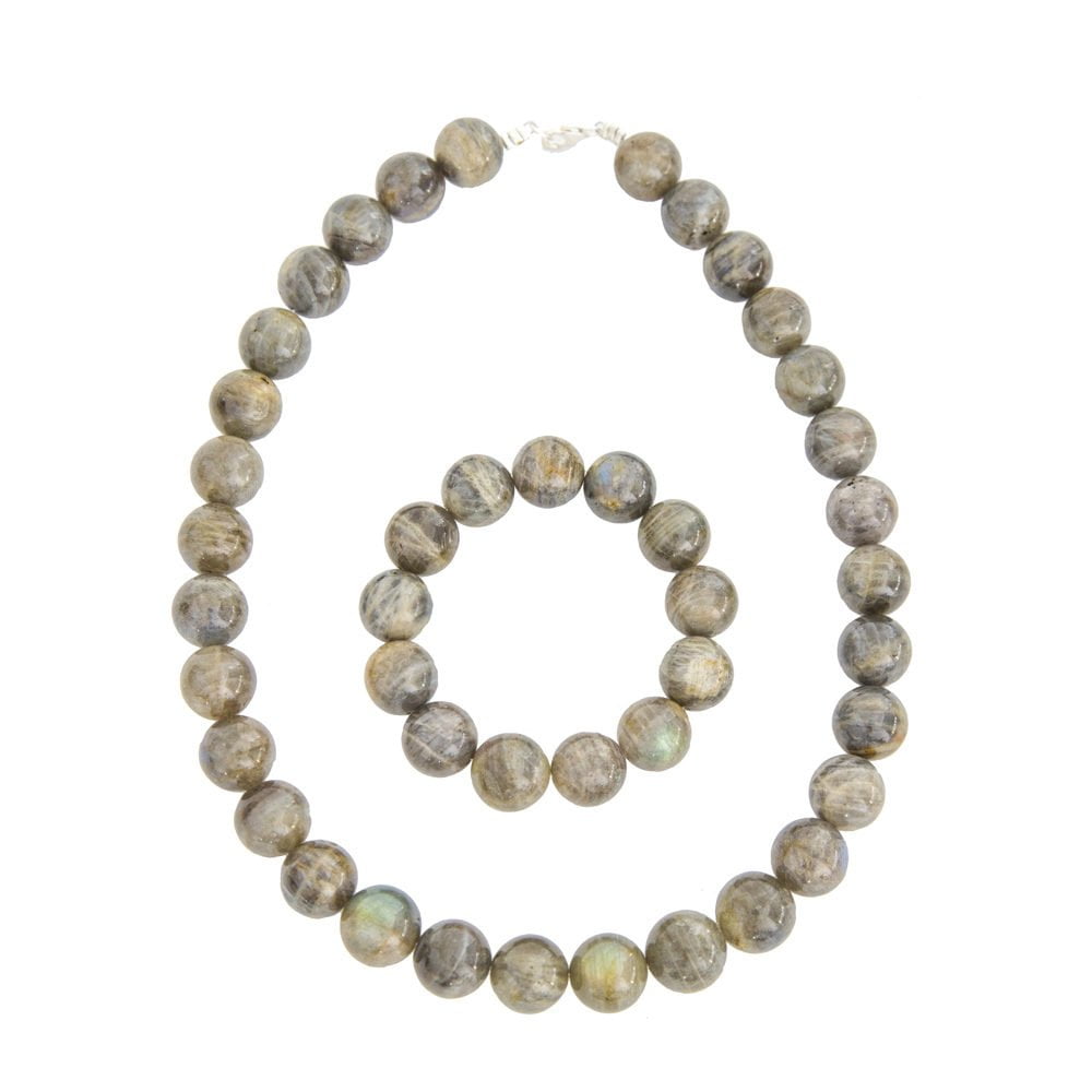 coffret labradorite pierres boules 14mm