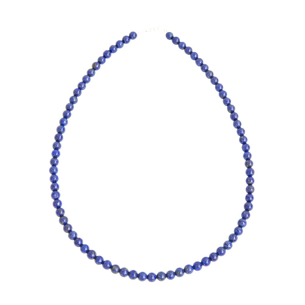 collier lapis lazuli pierres boules 6mm