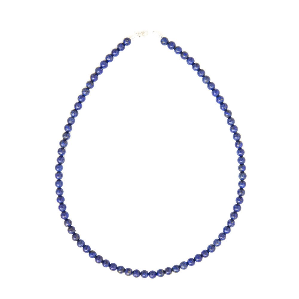 collier lapis lazuli pierres boules 6mm