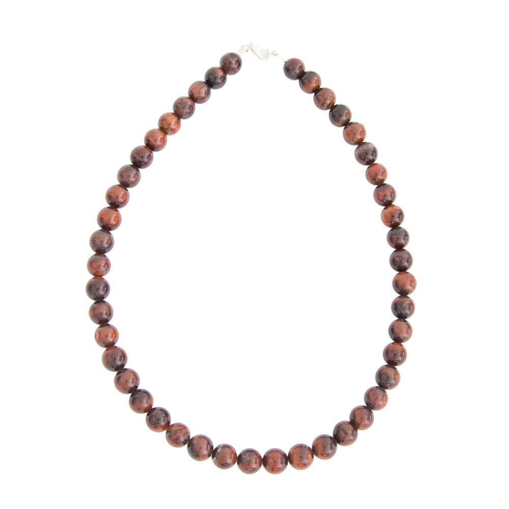 collier oeil de taureau pierres boules 10mm