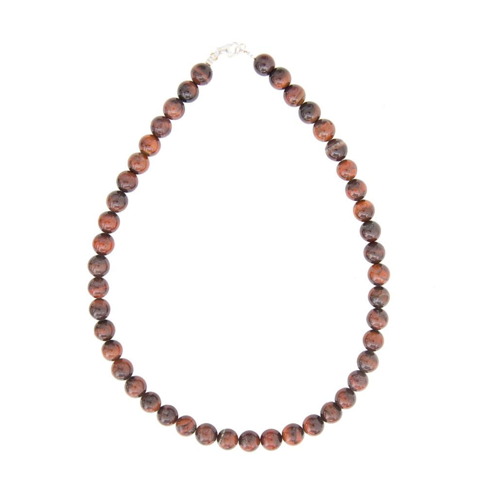 collier oeil de taureau pierres boules 10mm