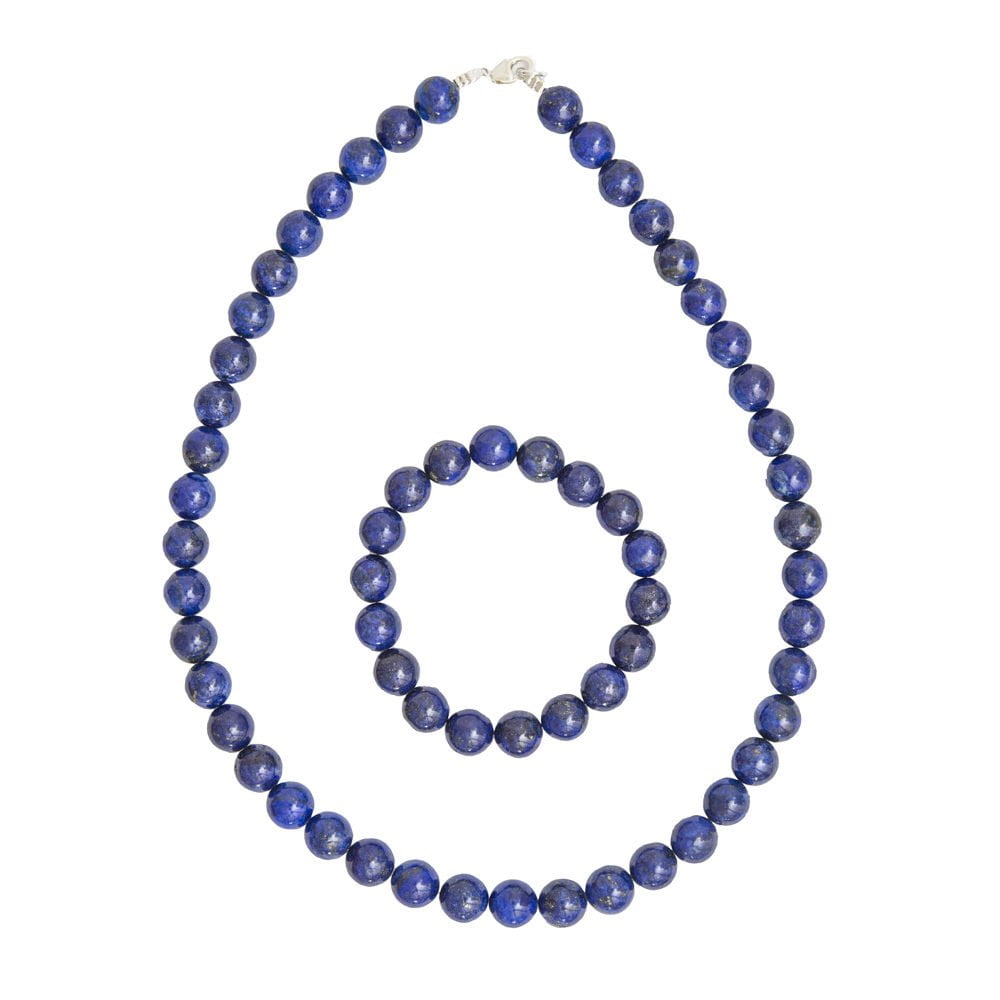 coffret lapis lazuli pierres boules 10mm