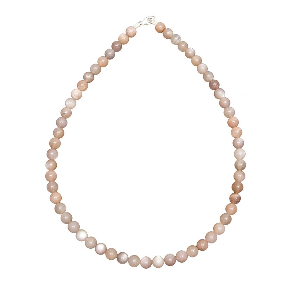 collier pierre de soleil pierres boules 08mm