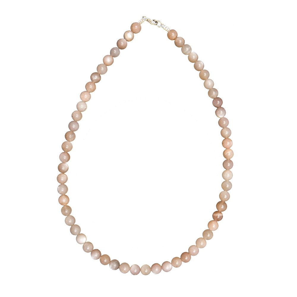 collier pierre de soleil pierres boules 8mm