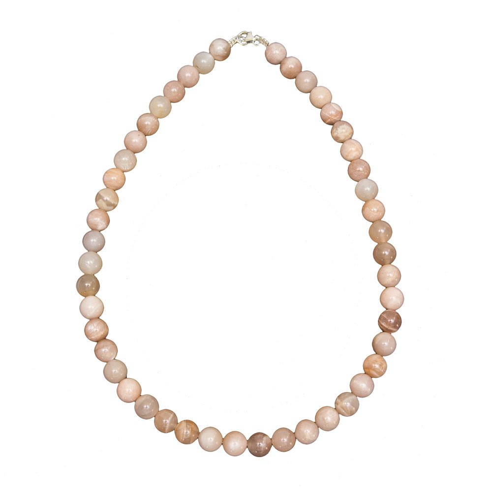 collier pierre de soleil pierres boules 10mm