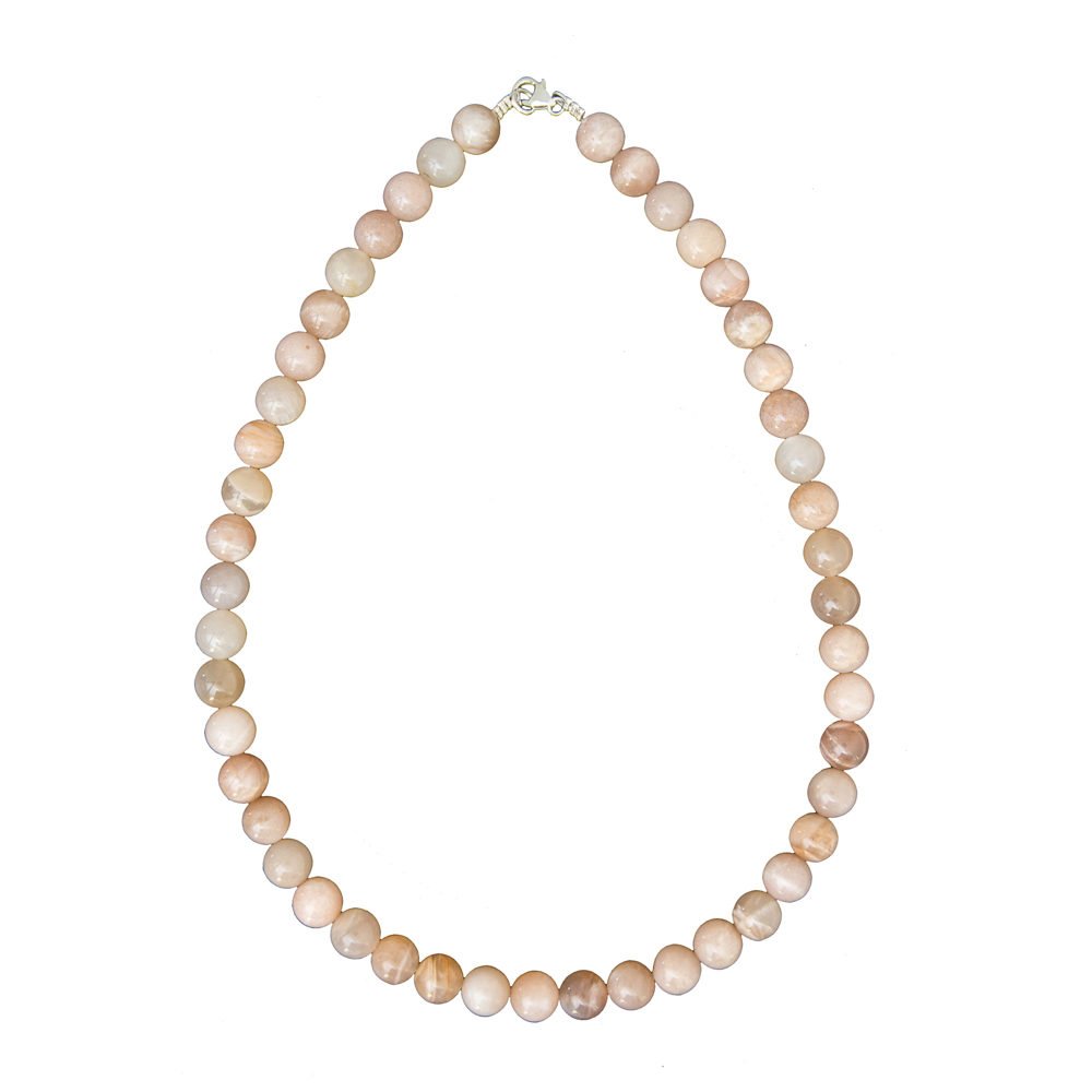 collier pierre de soleil pierres boules 10mm