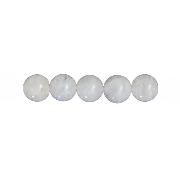 Sachet de 5 perles Pierre de lune - 6mm - France Minéraux