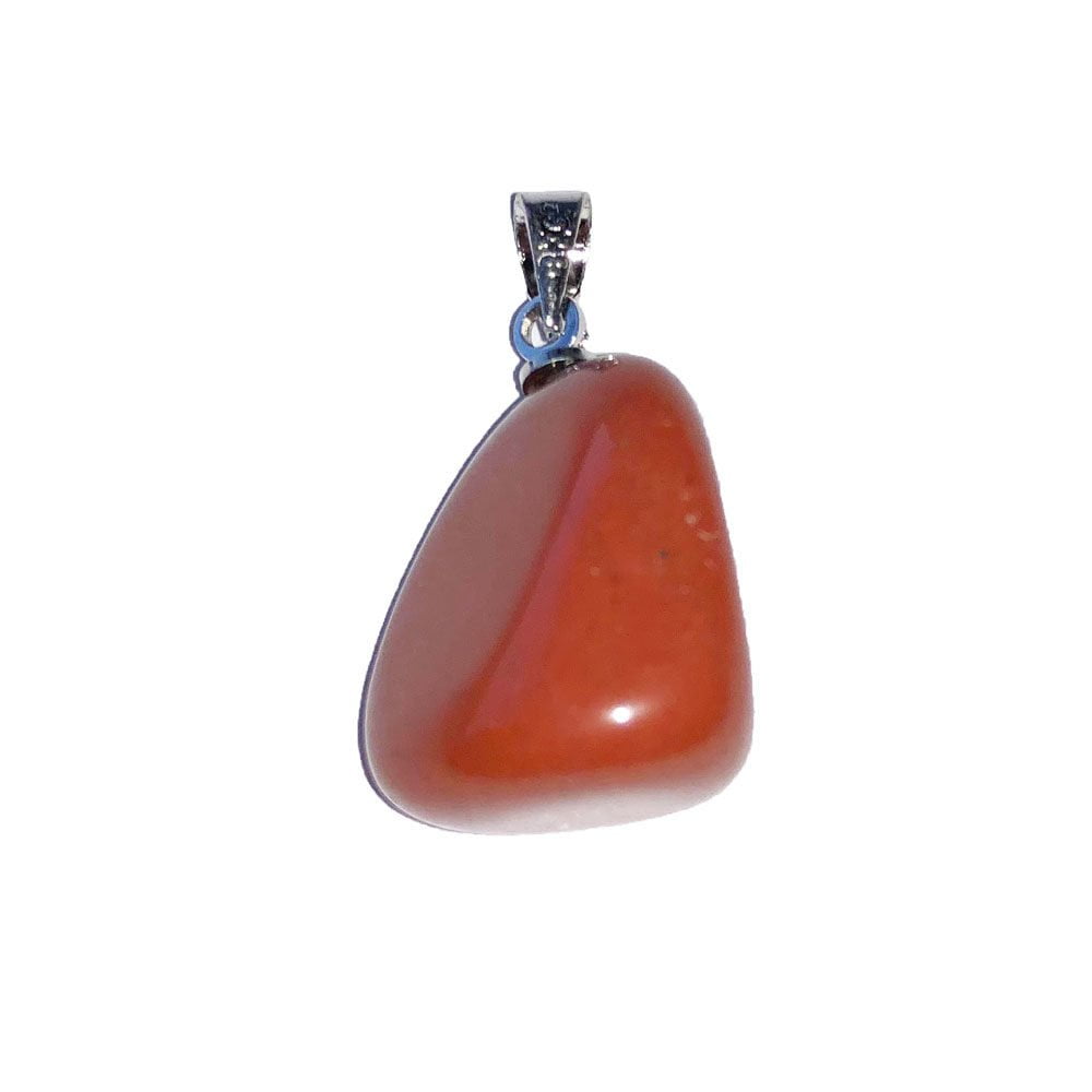 pendentif jaspe rouge pierre roulée