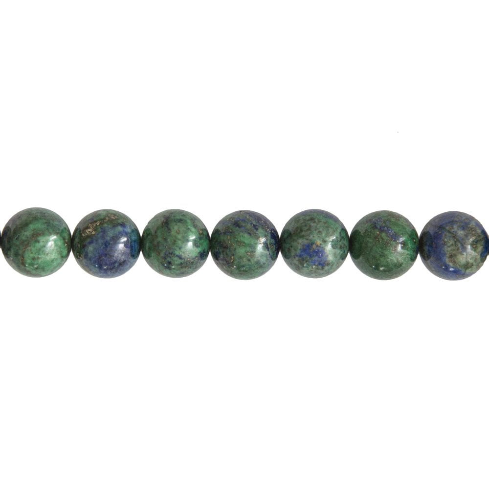 fil chrysocolle pierres boules 14mm