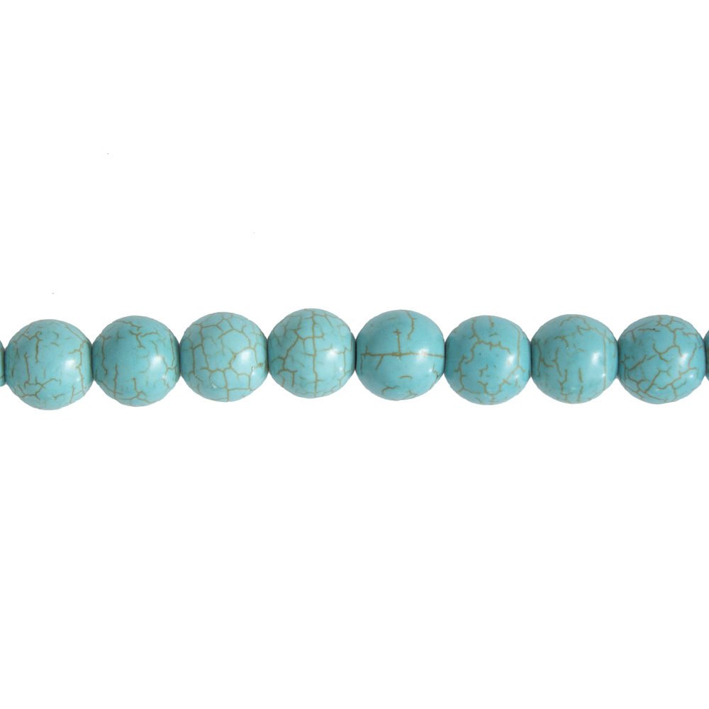 fil howlite bleue pierres boules 12mm