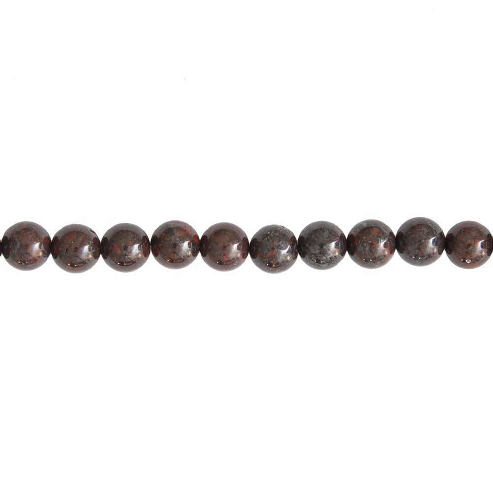 fil jaspe bréchique pierres boules 8mm