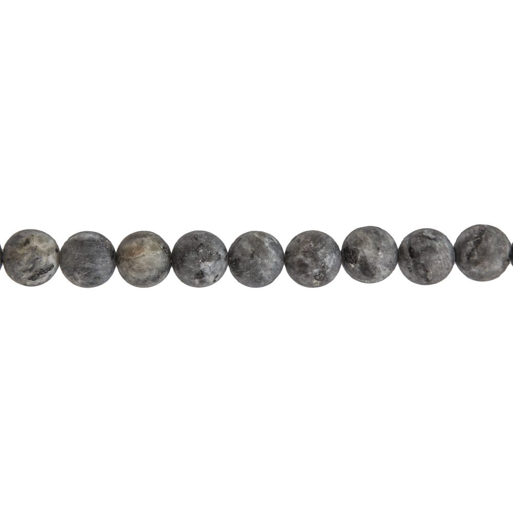 fil larvikite pierres boules 10mm