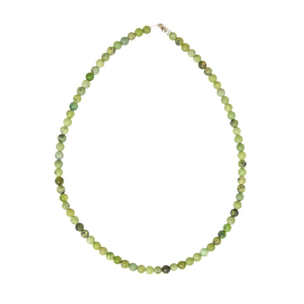 collier chrysoprase pierres boules 06mm