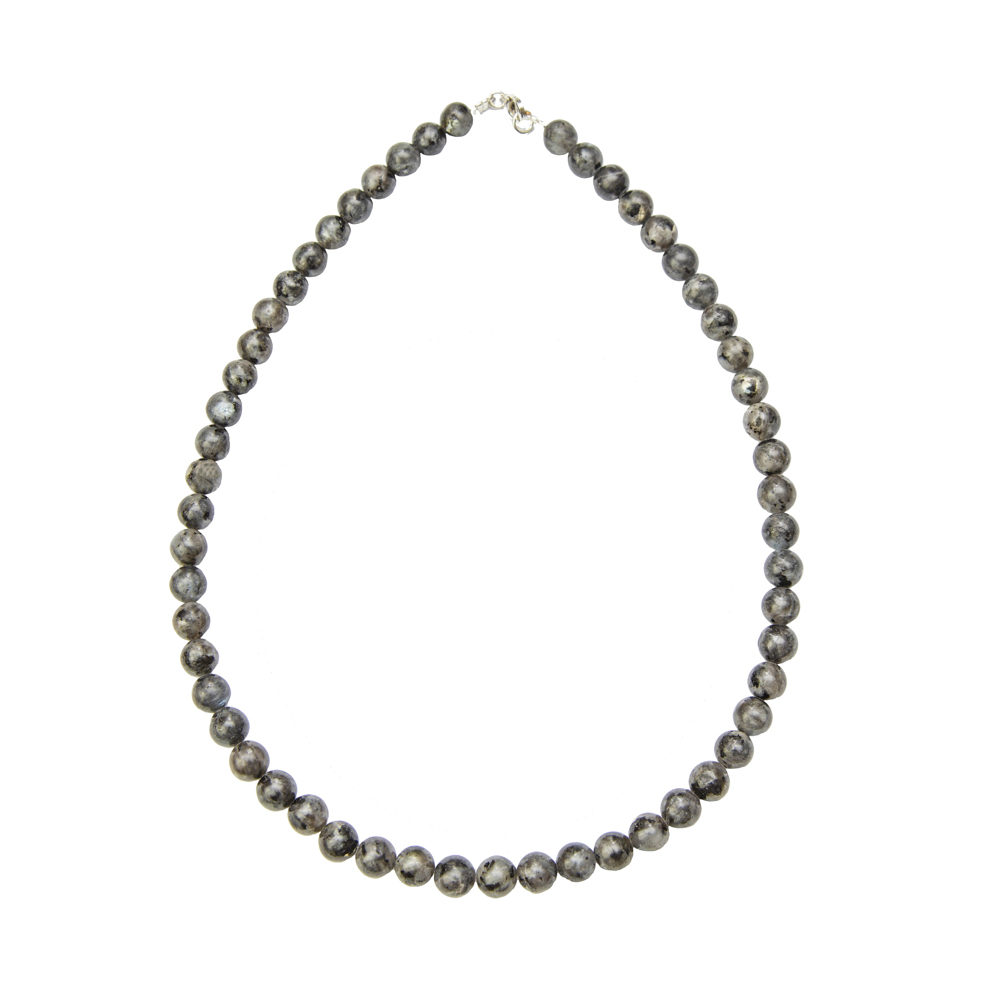 collier labradorite avec inclusions pierres boules 8mm