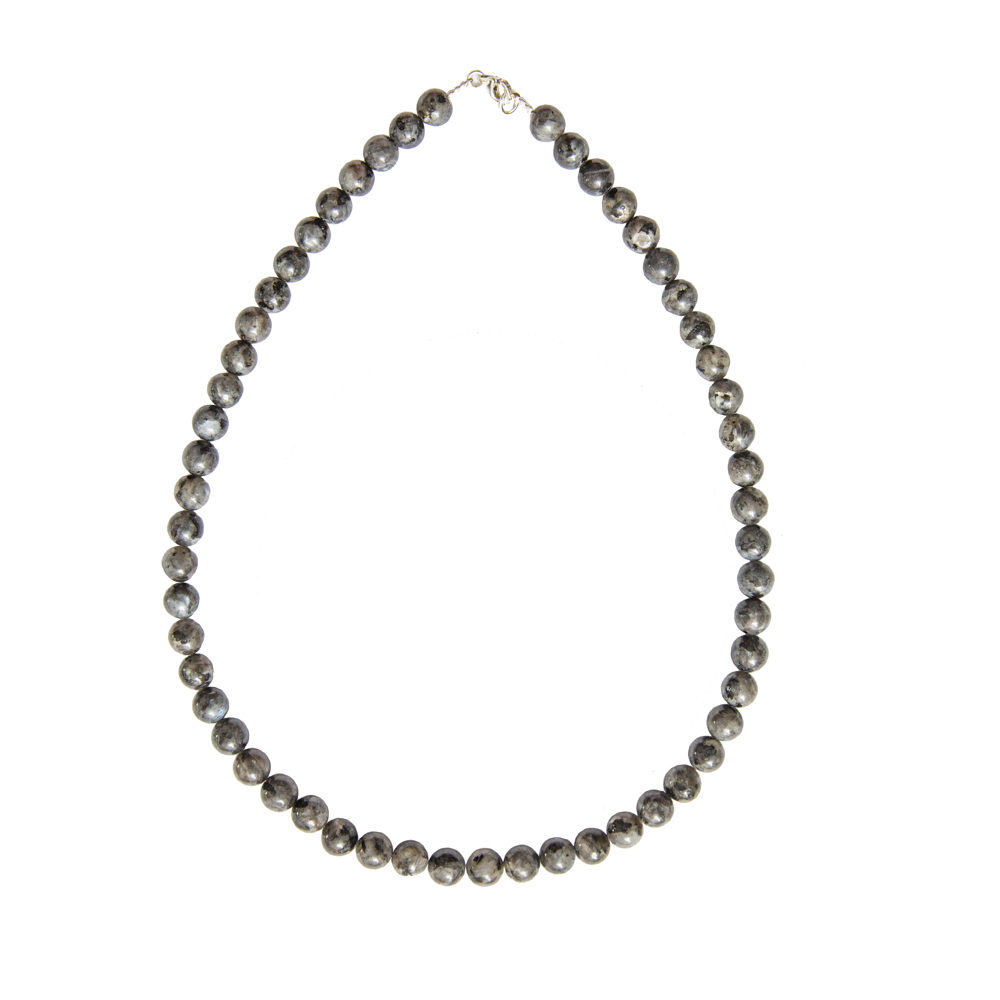 collier labradorite avec inclusions pierres boules 8mm