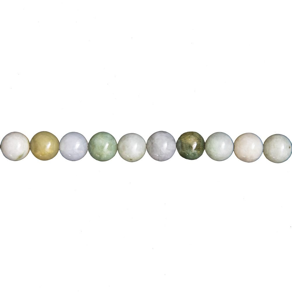 fil jade vert pierres boules 8mm