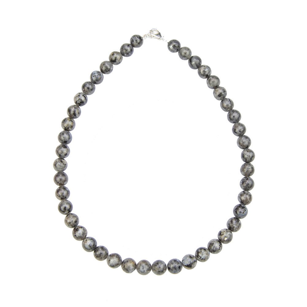 collier labradorite avec inclusions pierres boules 10mm