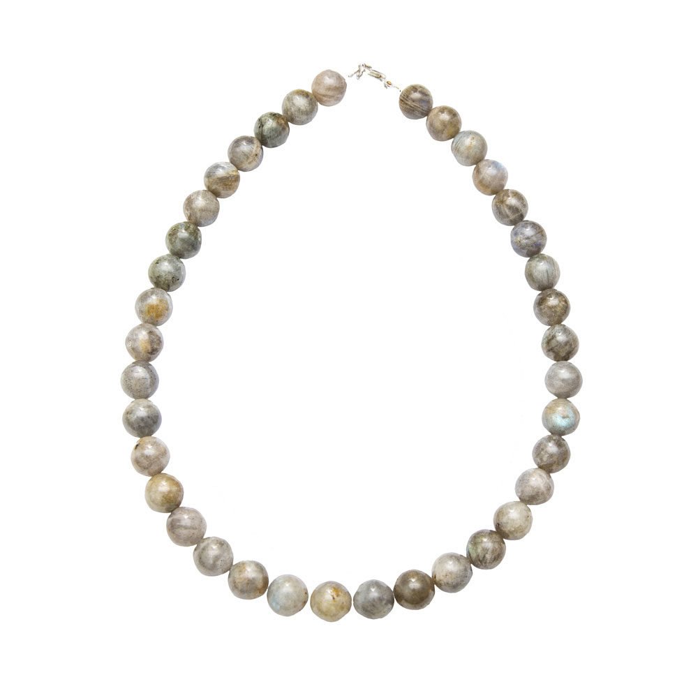 collier labradorite pierres boules 12mm