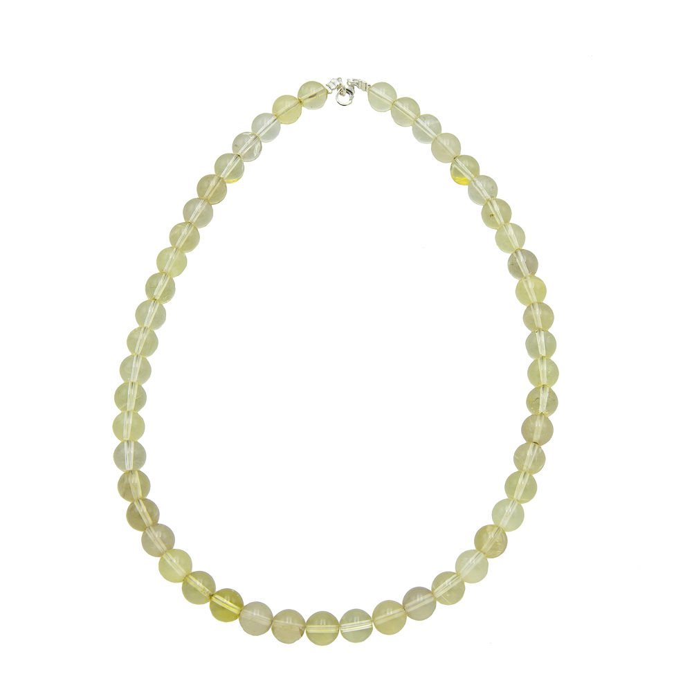 collier topaze citron pierres boules 10mm