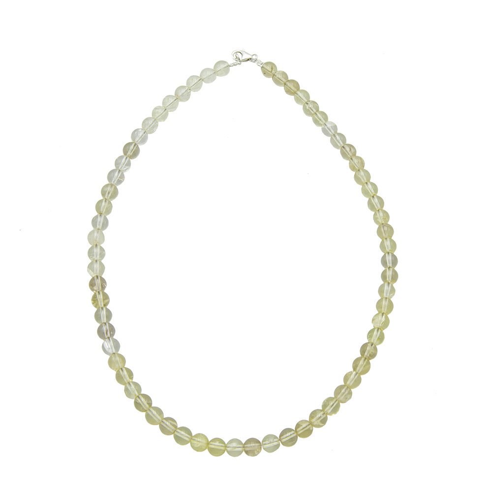 collier topaze citron pierres boules 8mm