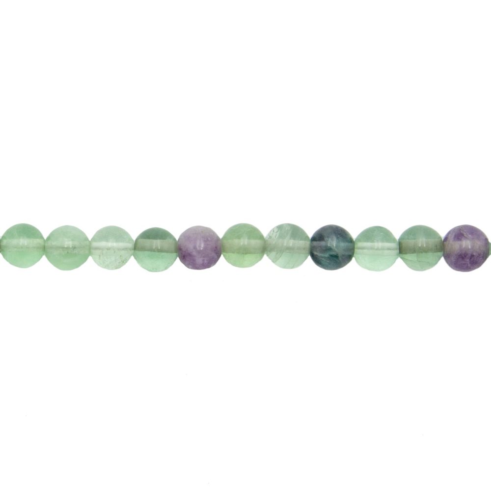 fil fluorite multicolore pierres boules 6mm