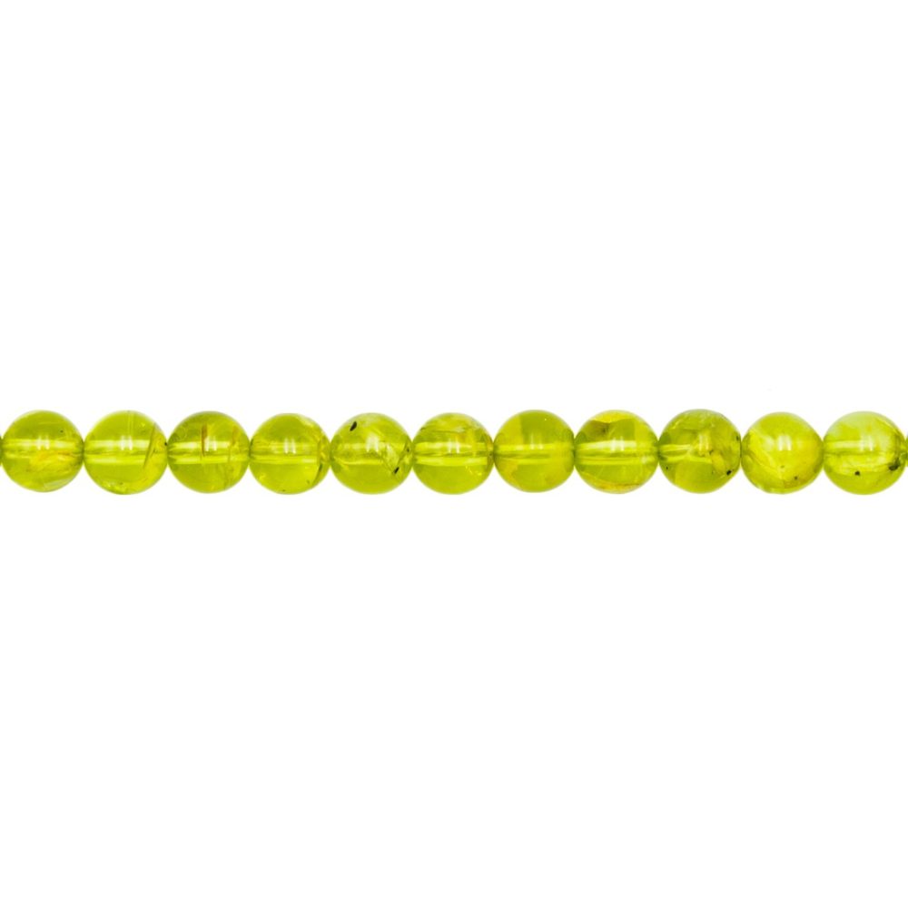 fil péridot pierres boules 6mm