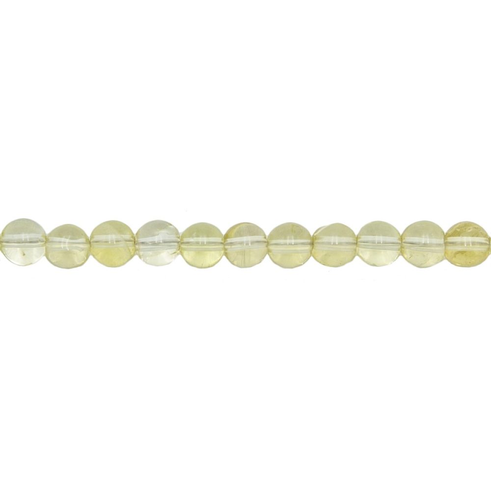 fil topaze citron pierres boules 6mm