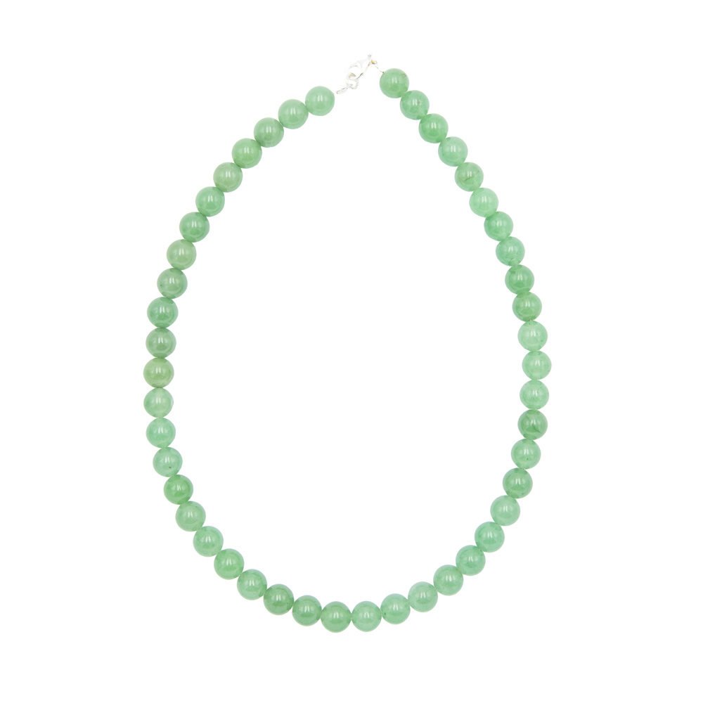 collier aventurine pierres boules 10mm