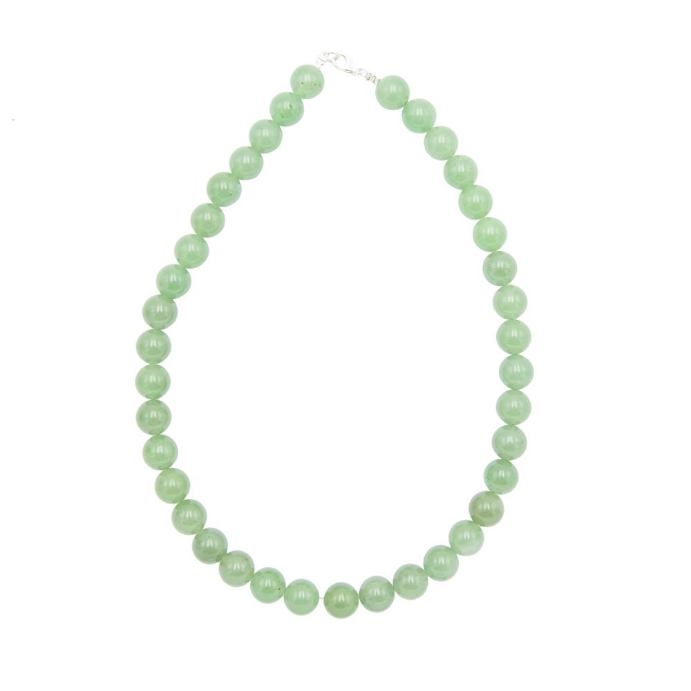 collier aventurine pierres boules 12mm