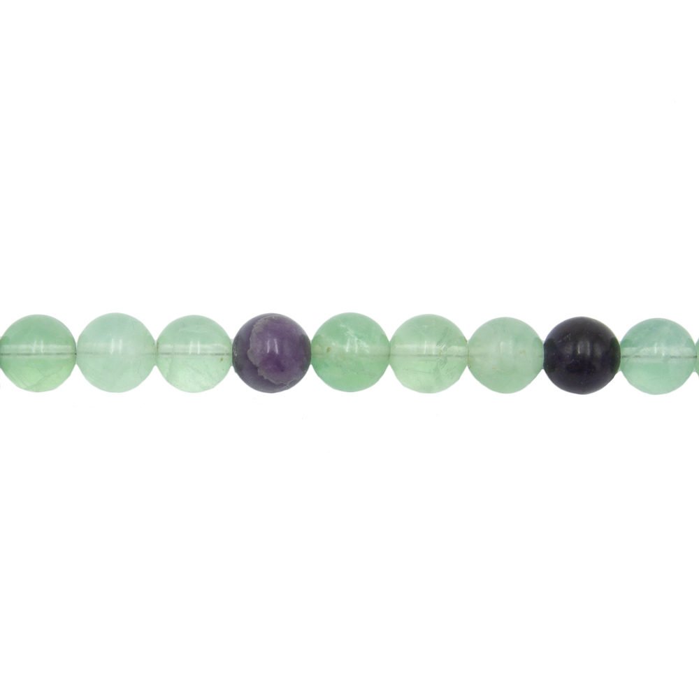 fil fluorite multicolore pierres boules 10mm