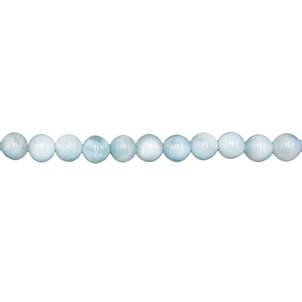 fil larimar pierres boules 6mm