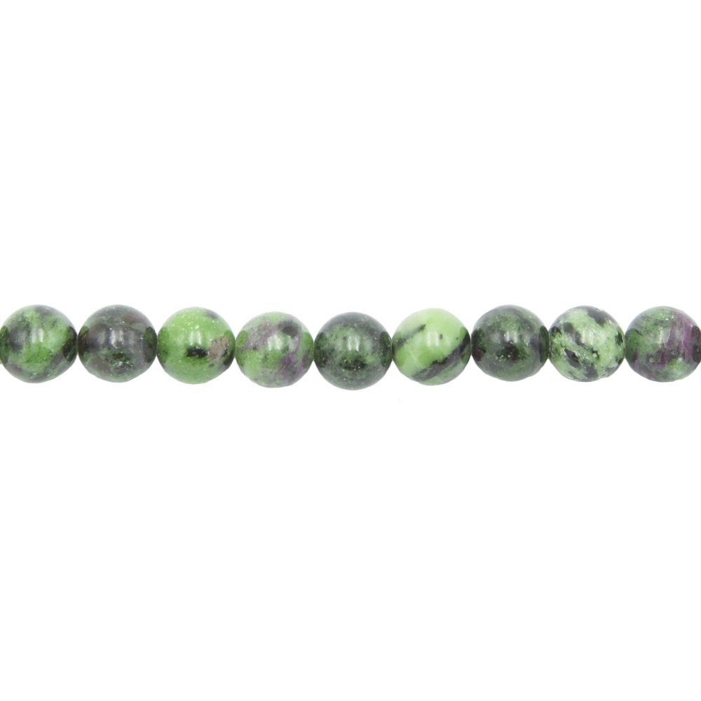 fil rubis sur zoisite pierres boules 10mm