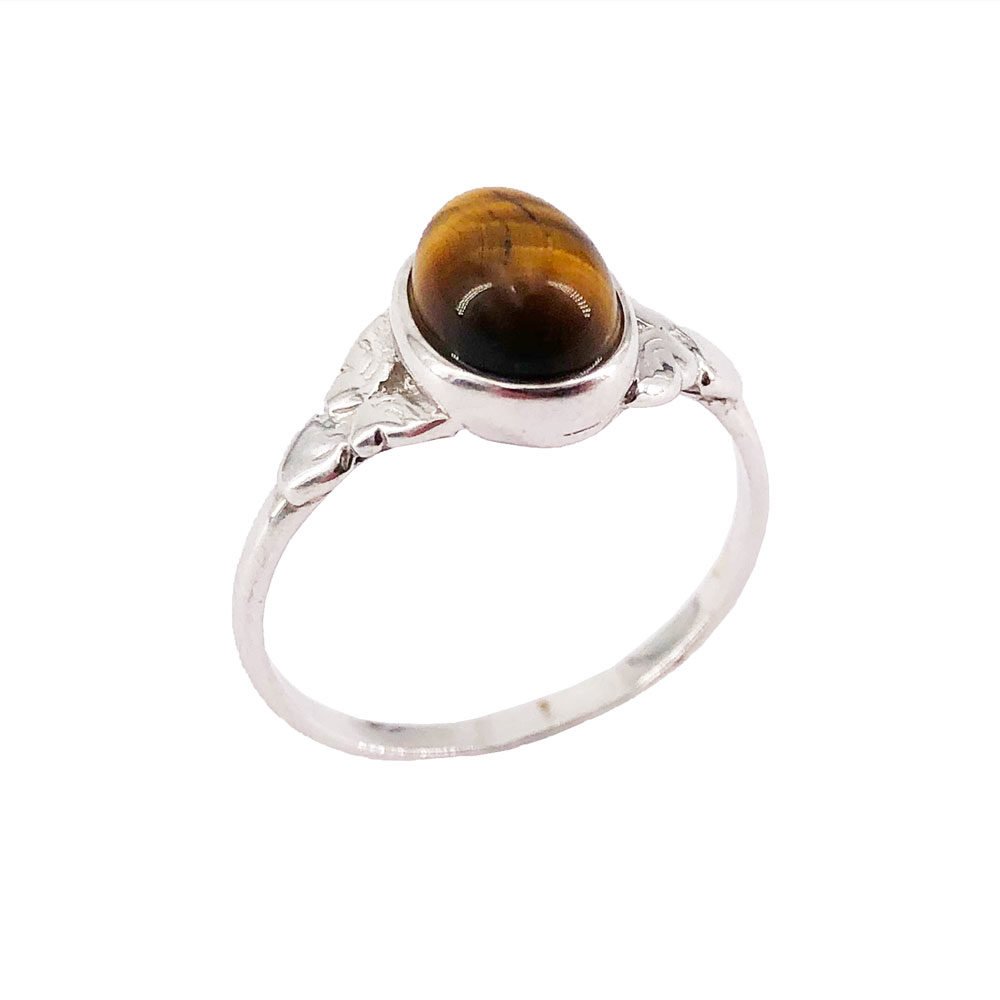 bague oeil de tigre argent