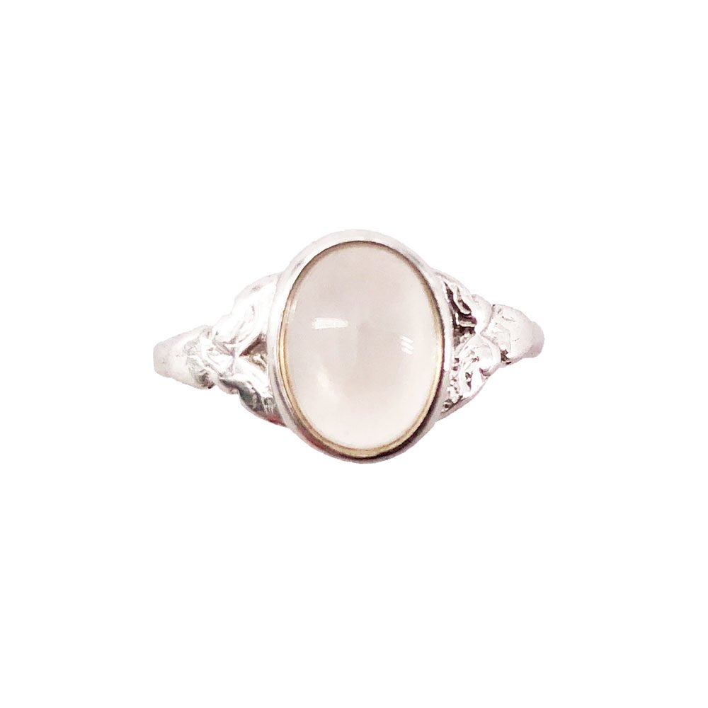 bague quartz rose argent