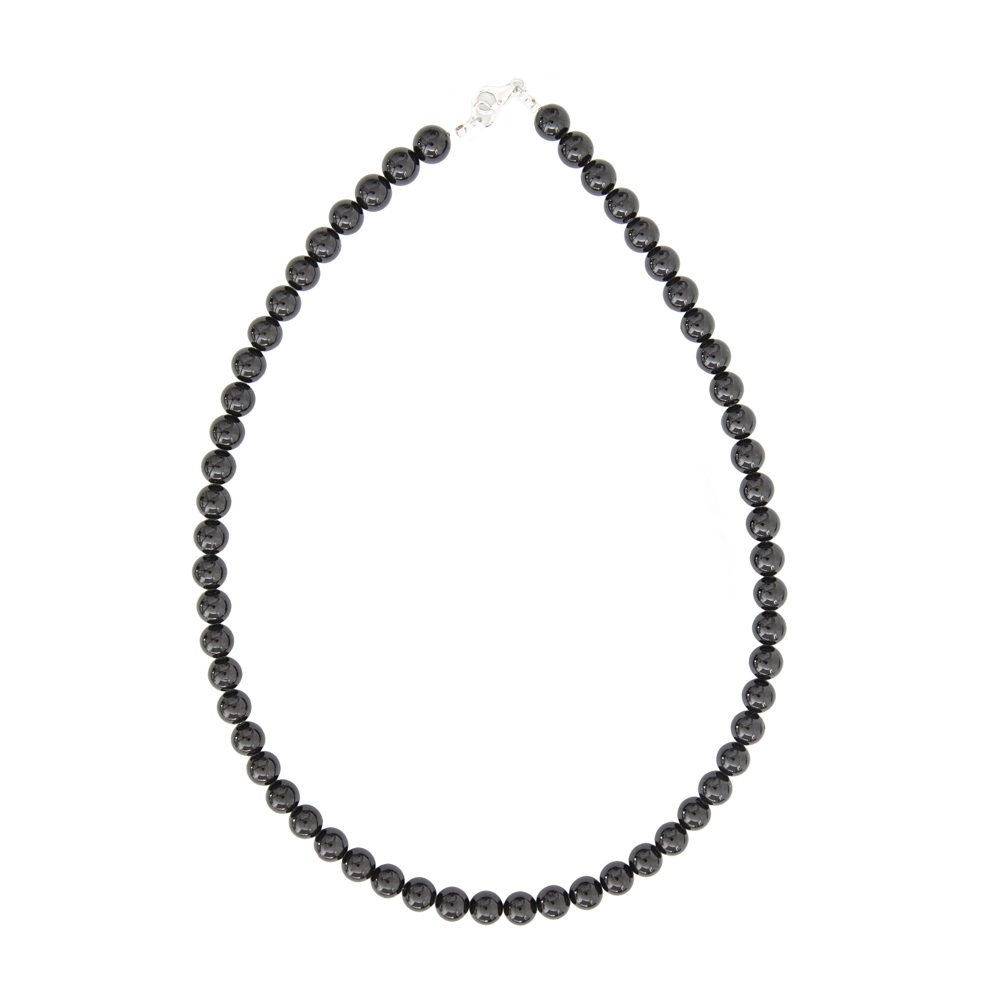 collier onyx pierres boules 8mm