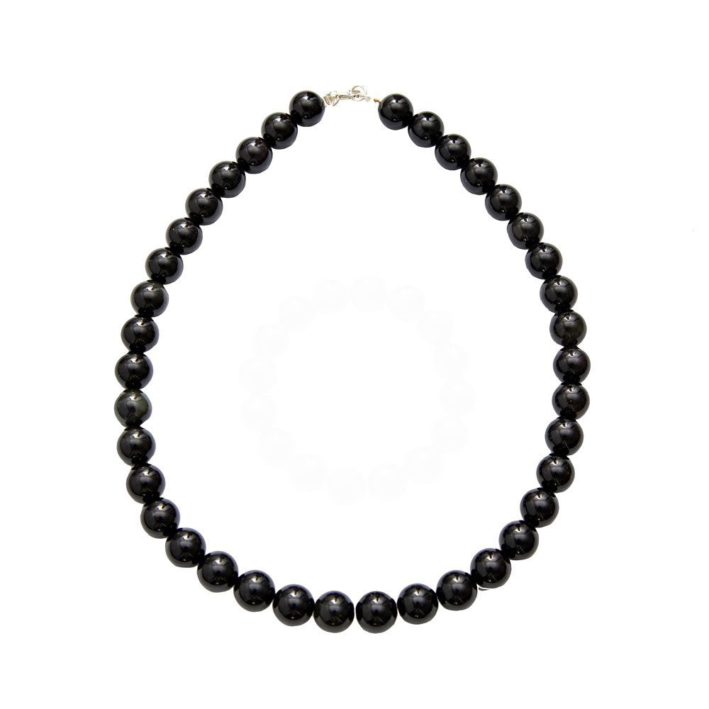 collier onyx pierres boules 12mm